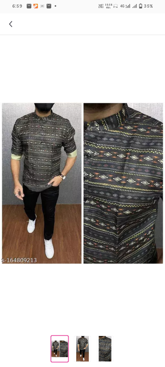 Mens kurta shirt black uploaded by business on 12/25/2022