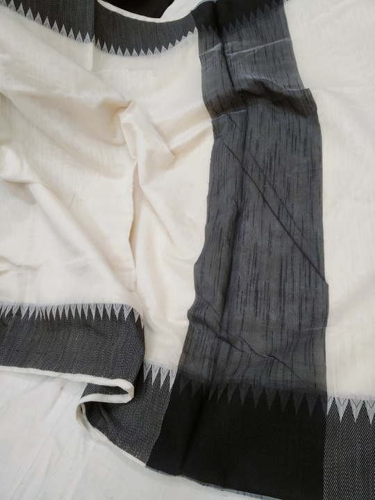 Cotton slub sarees ( BLACK) uploaded by H.M. Haroon textiles on 12/25/2022