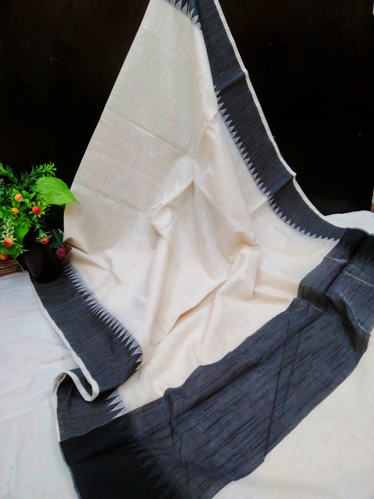 Cotton slub sarees ( BLACK) uploaded by H.M. Haroon textiles on 5/22/2024