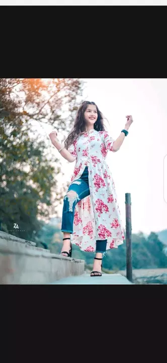 Rayon printed front open kurti for women Size(M,L,XL) uploaded by Bhavya Sales and Marketing on 5/28/2024