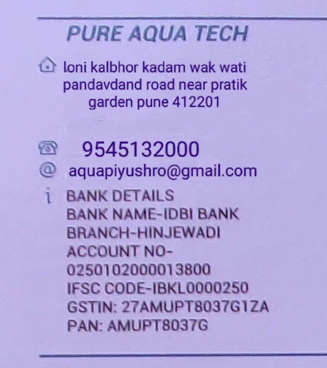 Warehouse Store Images of Aqua pure Tech