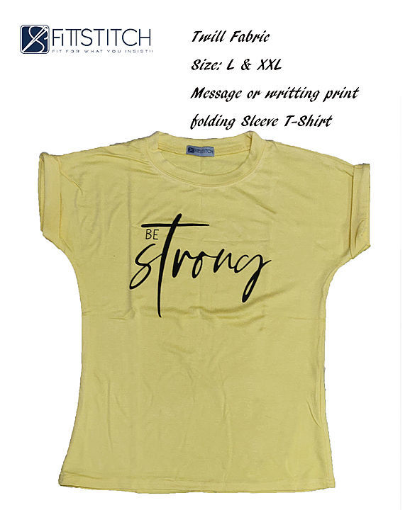 folding sleev free size tee uploaded by R R Creation on 2/5/2021
