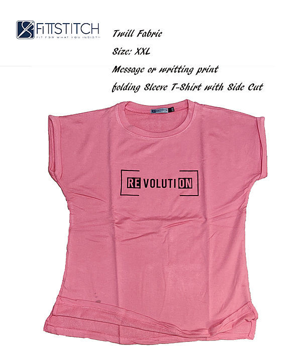 xxl print folding sleev t shirt uploaded by R R Creation on 2/5/2021