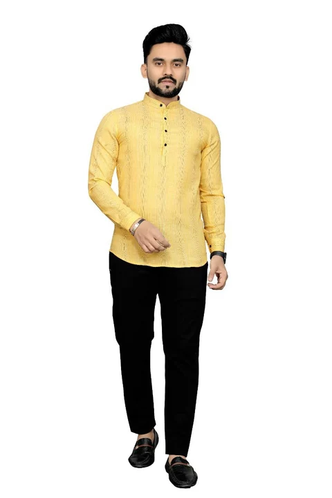 *MEN’S SHORT KURTA*👨‍🦰
👨‍🦰👨‍🦰👨‍🦰

*🧥 Premium linen cotton fabric with colourful weaving thr uploaded by SN creations on 12/26/2022