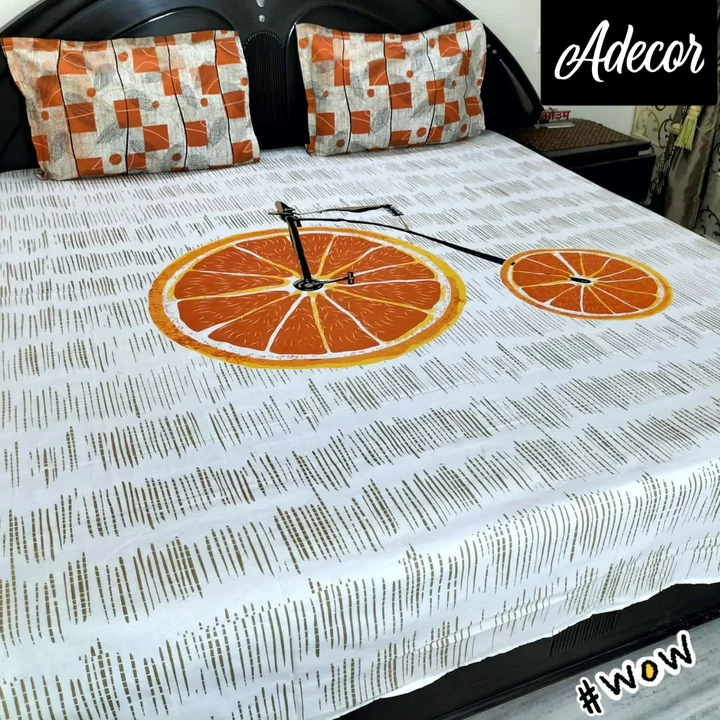 *#WoW Fitted* ❤️
*Panel Print Double Bed Bedsheet Set*
1 Panel Print Bedsheet 90x100 inches
2 large  uploaded by business on 12/26/2022