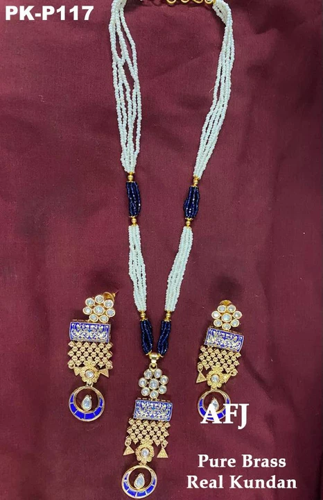 *Cash On Delivery Available*




*Awesome Design* Pure Brass Real Kundan Jewelry *Long Necklace Set* uploaded by SN creations on 12/26/2022