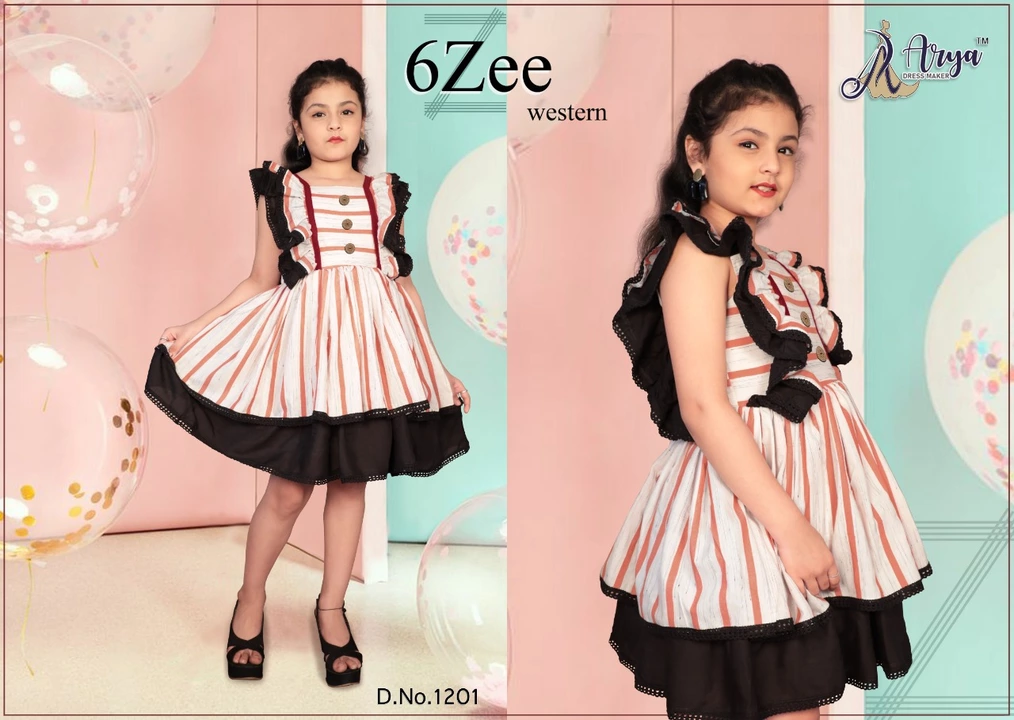 👧 6 ZEE FROCK 👧
£- Children Western
£- Colour- 4
£- Fabric- khadi cotton 
£- Size 
       Year     uploaded by SN creations on 12/26/2022