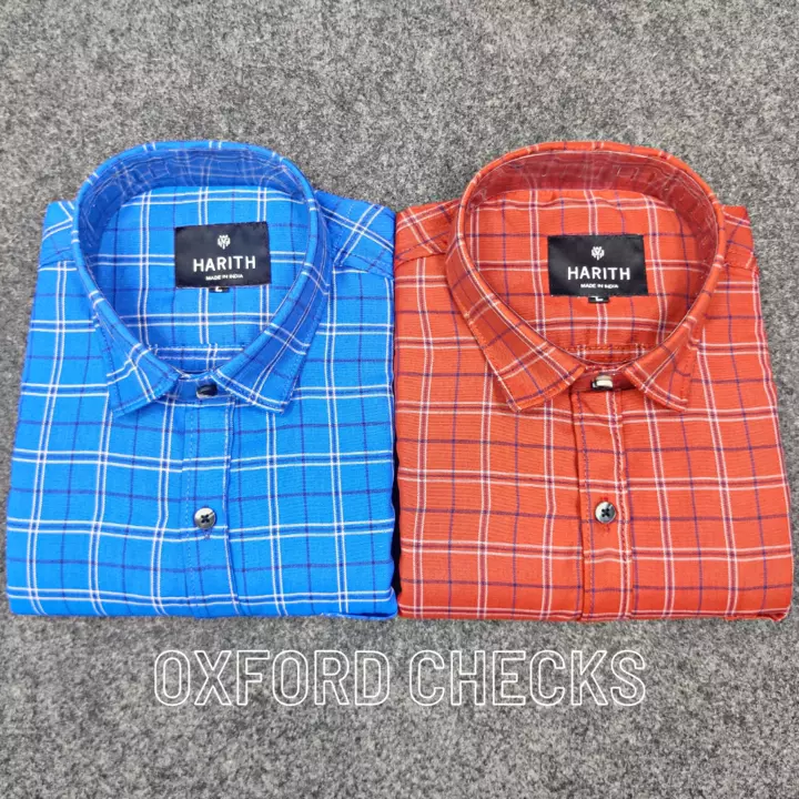 HARITH Premium Cotton Oxford Checks  uploaded by Siddhi Garments on 5/31/2024