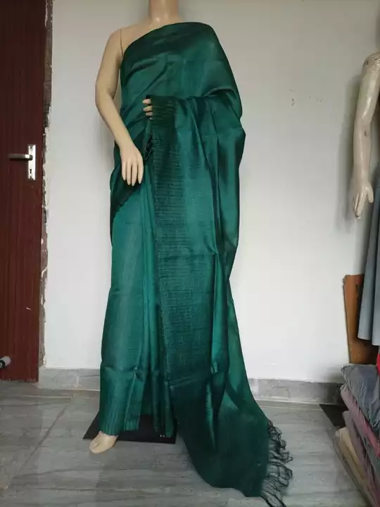 Hand woven pure Tasar silk saree  uploaded by Mani Handloom on 12/26/2022