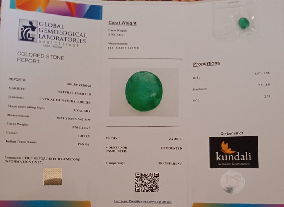 Natural Emerald (Panna) Authentic Gemstone. uploaded by business on 2/6/2021