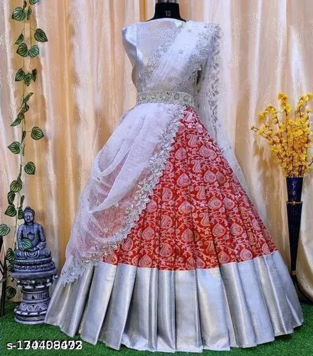 Women's Kanjivaram Silk un stitched Lehenga Choli uploaded by Shopping Mart  on 12/26/2022