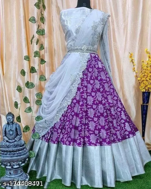 Women's Kanjivaram Silk un stitched Lehenga Choli uploaded by Shopping Mart  on 12/26/2022
