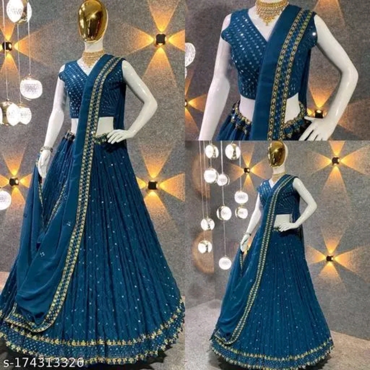 Credebs  Embroidered Attractive Party Wear Silk Lehenga choli uploaded by Shopping Mart  on 5/30/2024