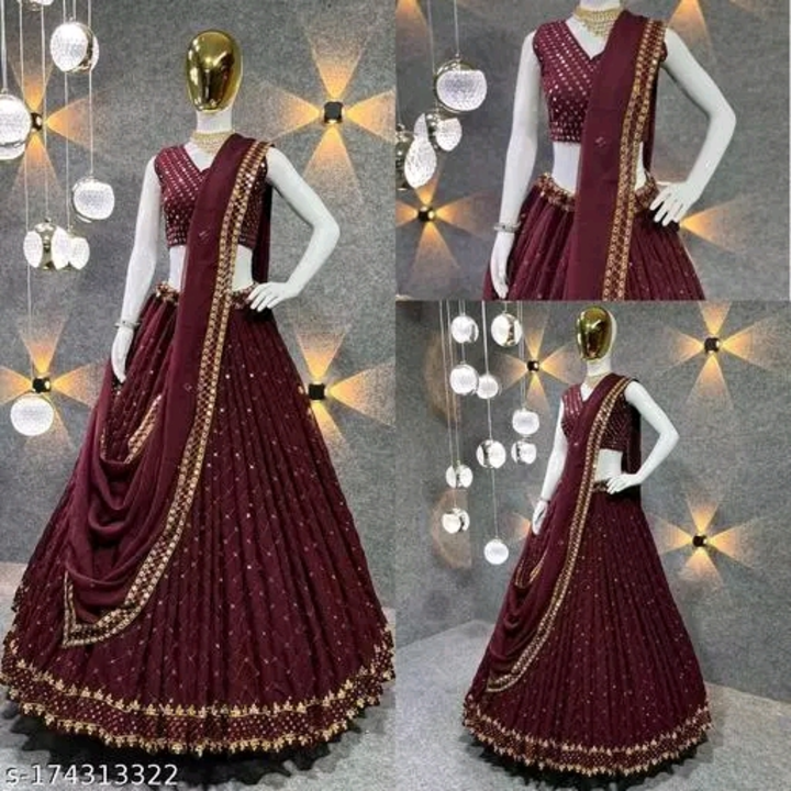 Credebs  Embroidered Attractive Party Wear Silk Lehenga choli uploaded by Shopping Mart  on 12/26/2022