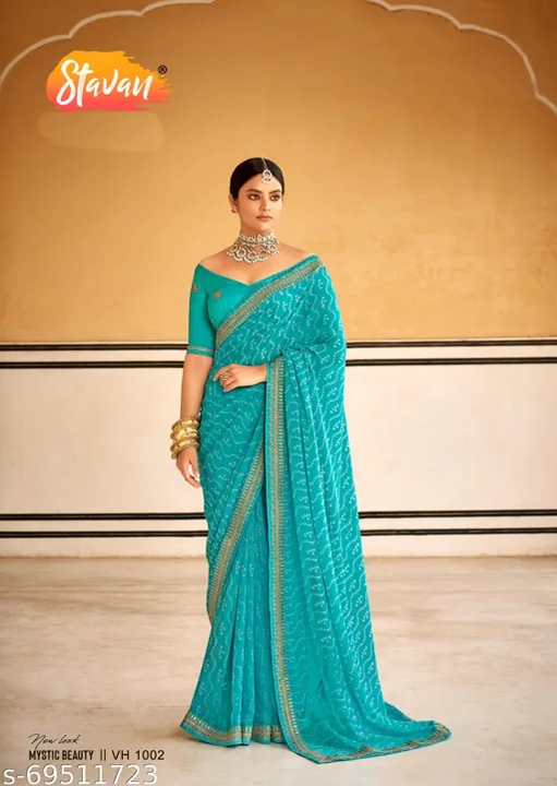 Georgette Bandhani Sarees uploaded by Shopping Mart  on 12/26/2022