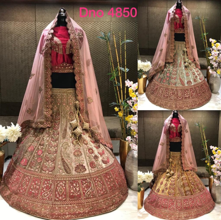 New Heavy embroidery with can can bridal lehenga  uploaded by Rajershi Store on 5/31/2024