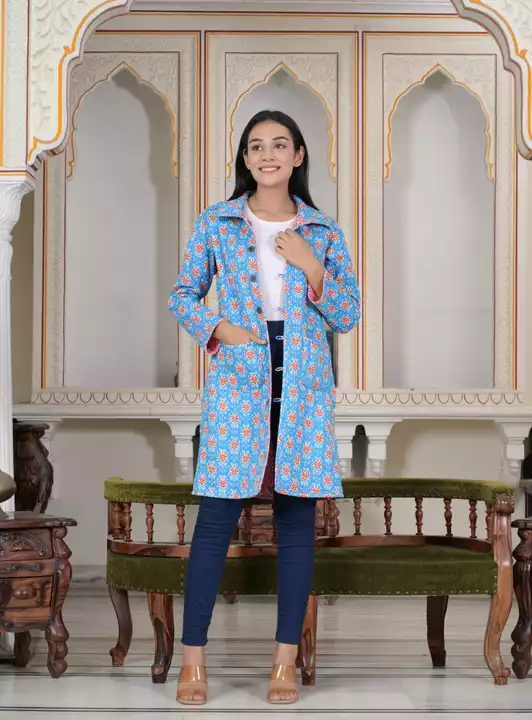 Bagru Cotton Printed Reversible Quilted Jackets uploaded by Vastra Rajasthani on 12/27/2022