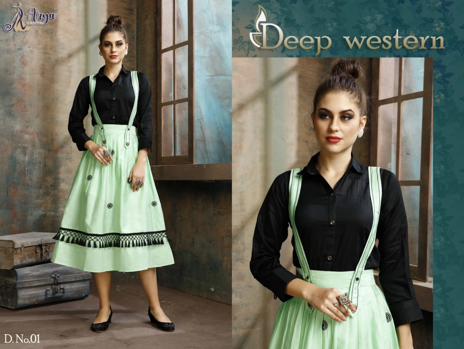 =:= *DEEP western* =:=
Designer western 2piece
= shirt fabric= rayon cotton 
= Fabric -Jam cotton wo uploaded by SN creations on 12/27/2022