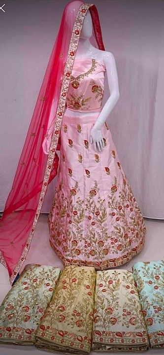 Silk siquance lehenga uploaded by business on 2/6/2021