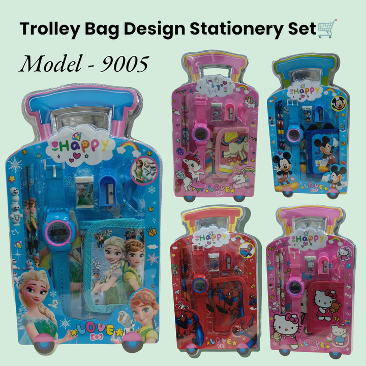 Trolley Bag Design Stationery Set for kids  uploaded by Sha kantilal jayantilal on 5/25/2024