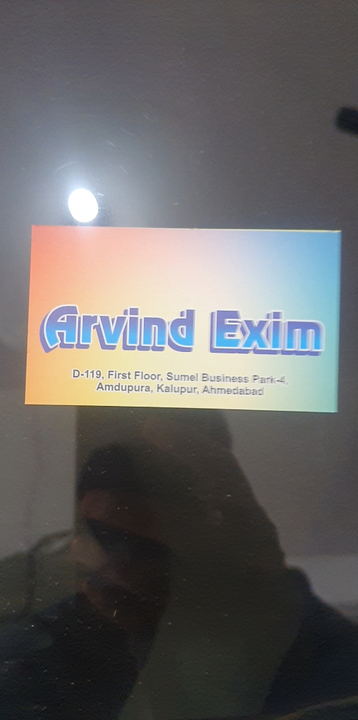 Visiting card store images of Arvind exim