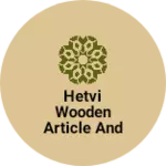Business logo of Hetvi wooden article and furniture designer