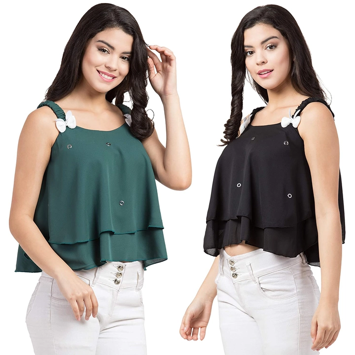 Olive and black Crop top uploaded by business on 12/27/2022