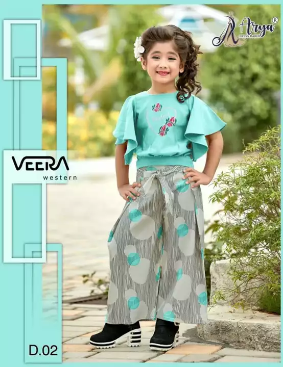 Veera Purple Polireyon  Thread Work Top   Digital print Plazzo For Kids Wear  D4 


- 2 pis top and  uploaded by SN creations on 12/27/2022