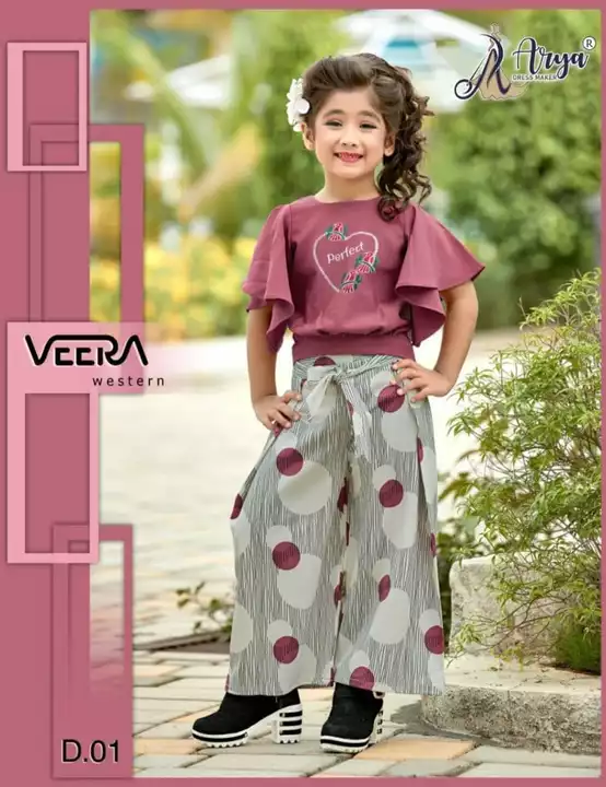 Veera Purple Polireyon  Thread Work Top   Digital print Plazzo For Kids Wear  D4 


- 2 pis top and  uploaded by SN creations on 12/27/2022