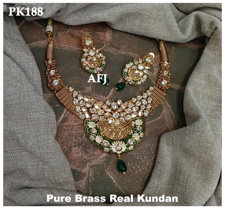 *Cash On Delivery Available*



Pure Brass Real Kundan Jewelry *Awesome Design* Necklace Set With Ea uploaded by SN creations on 12/27/2022