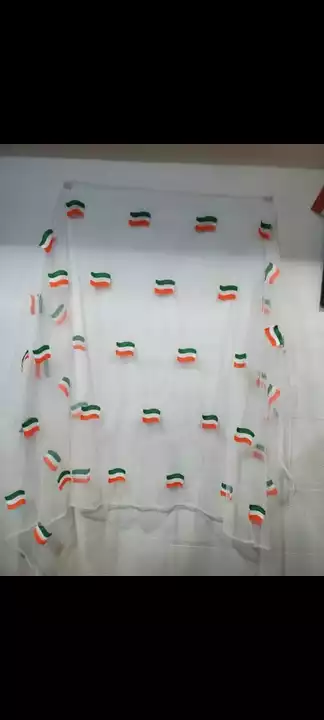 Indian flag emboidary in dupatta 3×3 latkan  uploaded by Saumya fashion on 12/27/2022