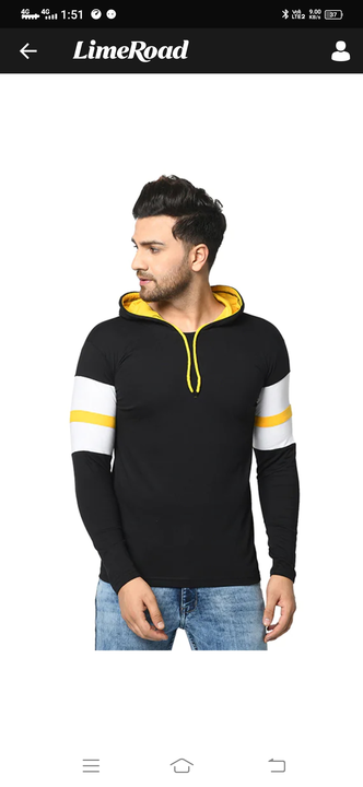Solid Hooded Neck Tshirt for men  uploaded by Vrv fashion on 12/27/2022
