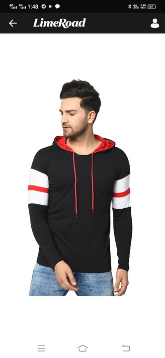 Solid Hooded Neck Tshirt for men  uploaded by Vrv fashion on 12/27/2022