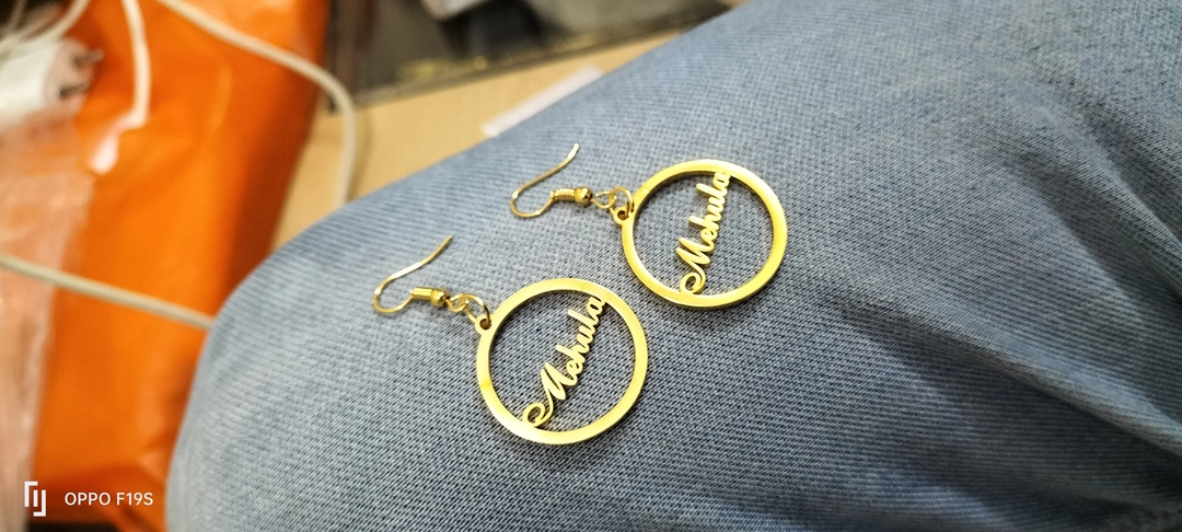 Costomized name earrings  uploaded by Costomized Gift shops on 5/30/2024