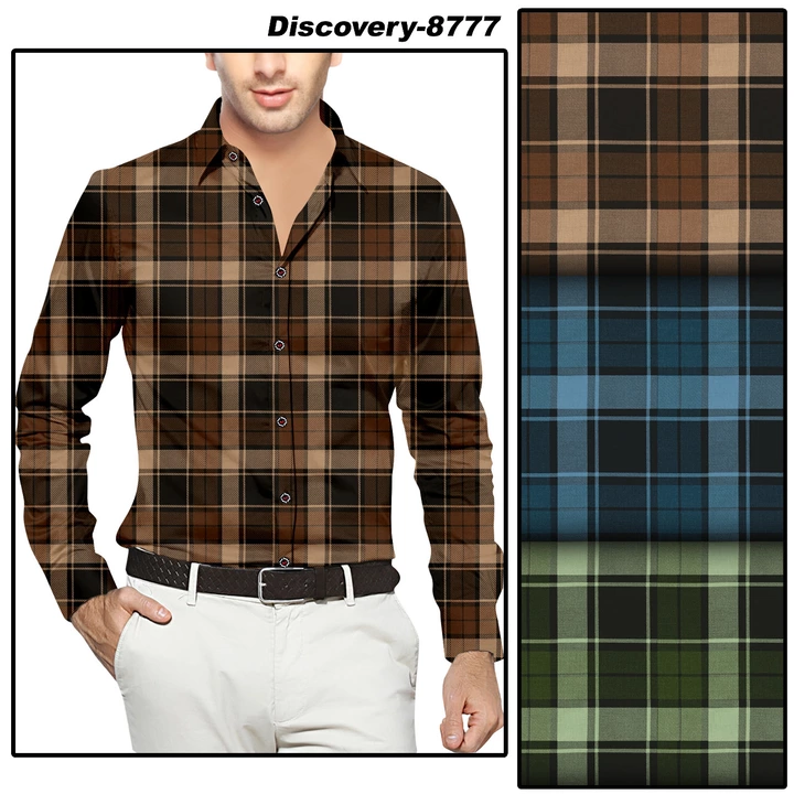 Man's branded checks shirts uploaded by business on 12/27/2022