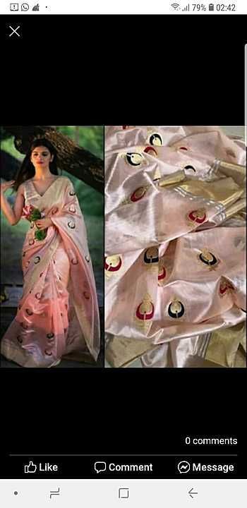 Chanderi silk sarees uploaded by Weavers studio  on 2/6/2021