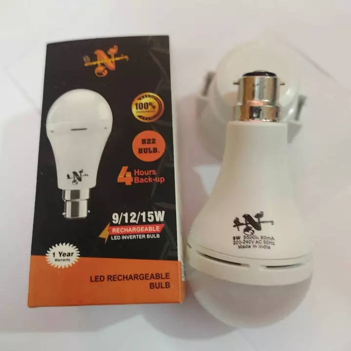 9W AC - DC INVERTER EMERGENCY LED BULB uploaded by New india lighting solution on 5/31/2024
