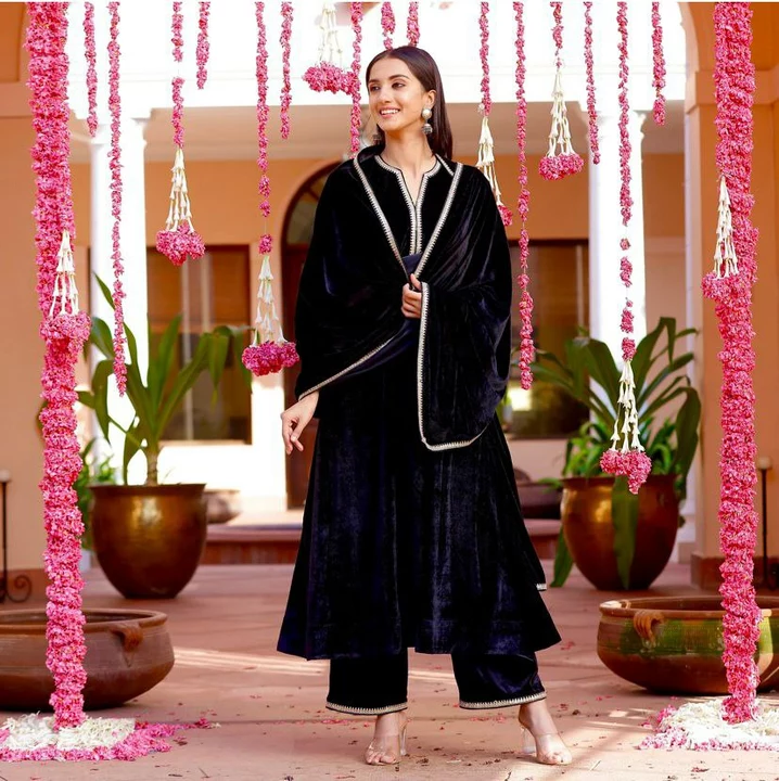 *( MF-177 )* 

*Launching New velvet Designer Party Wear  Winter Collection Look Top-Dupatta and Rea uploaded by SN creations on 12/28/2022