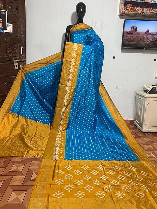 Double ikkath silk saree uploaded by business on 2/6/2021