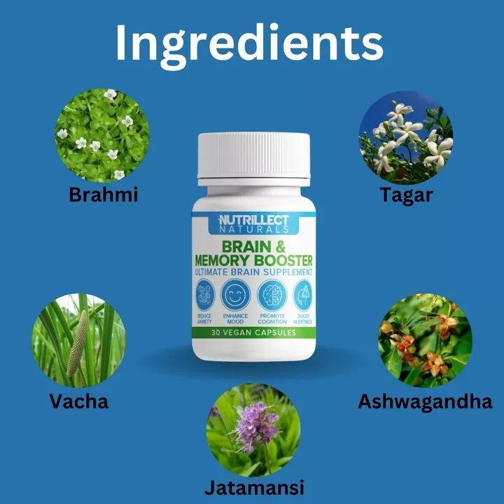 Nutrillect Brain & Memory Booster The Combination of Ashwagandha, Brahmi, Vacha, Jatamansi, Tagar &  uploaded by Nutrillect Naturals on 12/28/2022