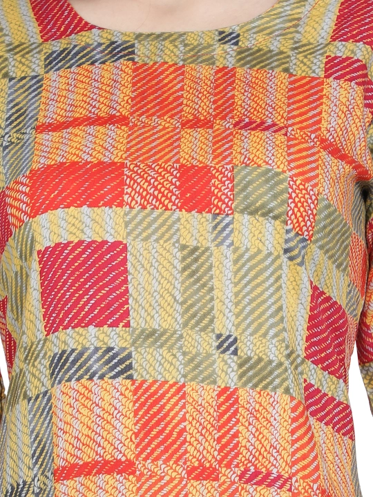 Heavy Rayon Geometric Printed MultiColor Women Kurta With Palazzo uploaded by Fab Creation on 12/28/2022