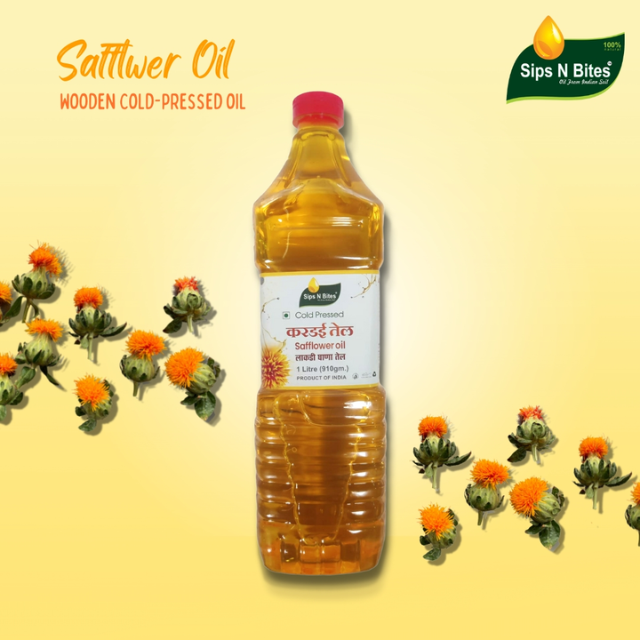 Safflower oil 1 ltr. uploaded by VANDANA OIL MILLS - लाकडी घाणा तेल on 12/28/2022