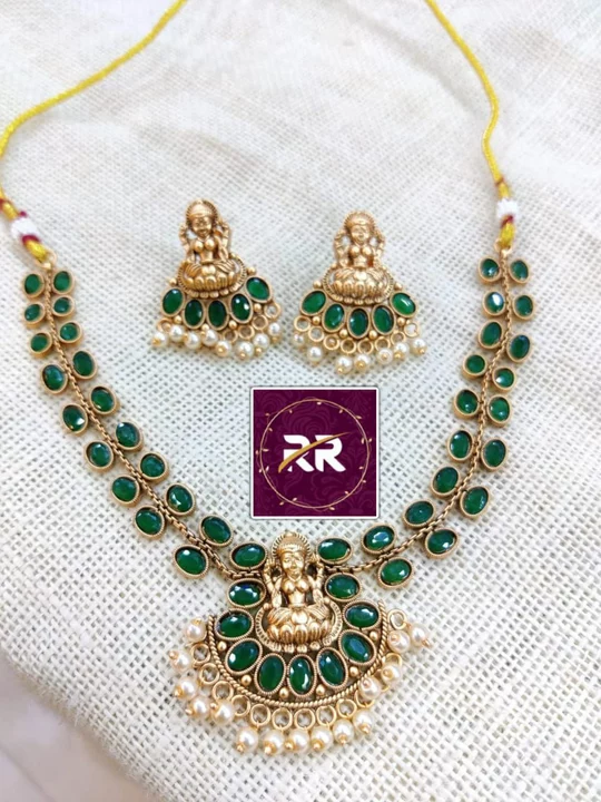 *🍁GHOOMAR🍁*

**Premium Quality Brass High Quality Gold Plated Antique South Necklace Set*

Price : uploaded by SN creations on 12/28/2022