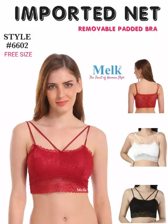 Imported net bra uploaded by Shreenathji garments on 5/29/2024