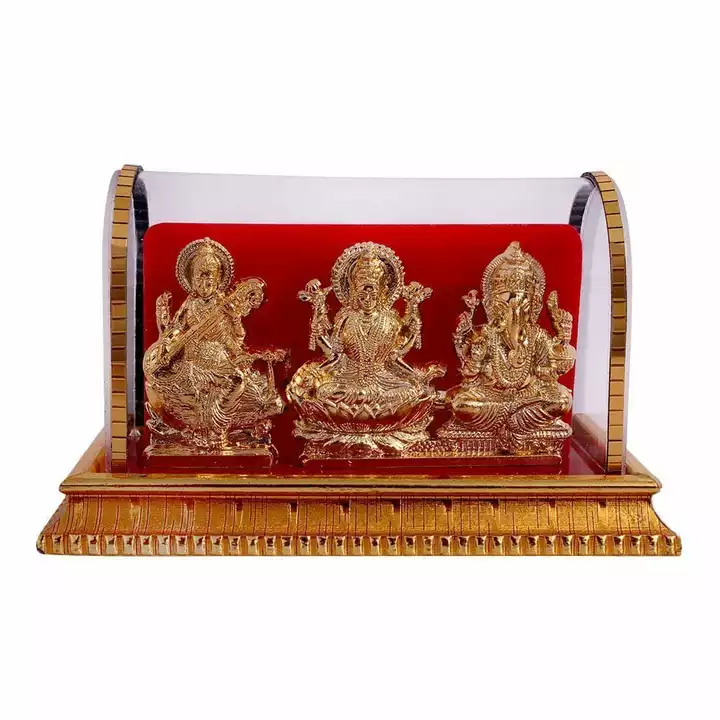 Golden plated  Lakshmi Ganesh Saraswati uploaded by Bulky Mall on 12/28/2022