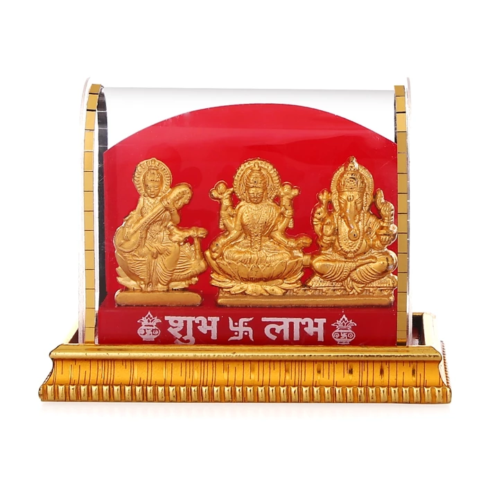 Gold plated Lakshmi Ganesh Saraswati ideal uploaded by Bulky Mall on 12/28/2022