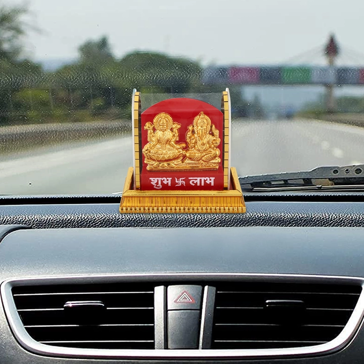 Gold plated Lakshmi Ganesh idol for car dashboard  uploaded by Bulky Mall on 12/28/2022