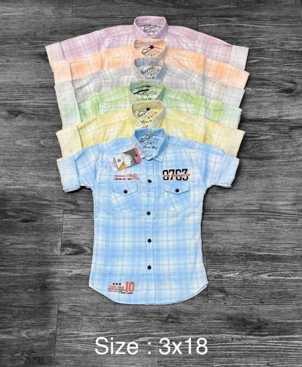 Cotan dubal poket shirt for kids  uploaded by GOODLUCK SELECTION on 12/28/2022