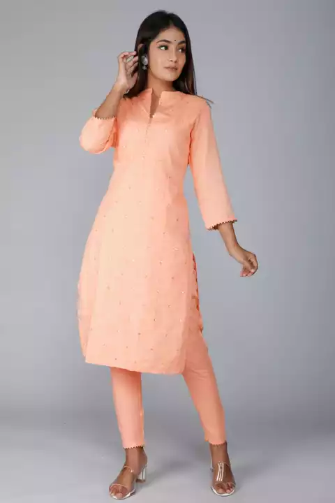 Pink linning kurti pent set uploaded by business on 12/28/2022