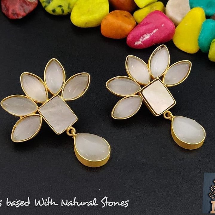 Earings with Natural Stones  uploaded by MAHAM COLLECTIONS on 2/7/2021